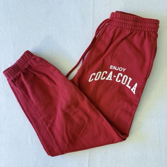 Coca-Cola Other - Coca-Cola Red Graphic Sweatpants Joggers Mens Small Enjoy Coca-Cola Logo